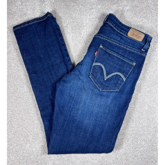 Levis The Original Mid Rise Skinny Jeans Dark Wash Denim Womens Size 10M - Picture 1 of 9